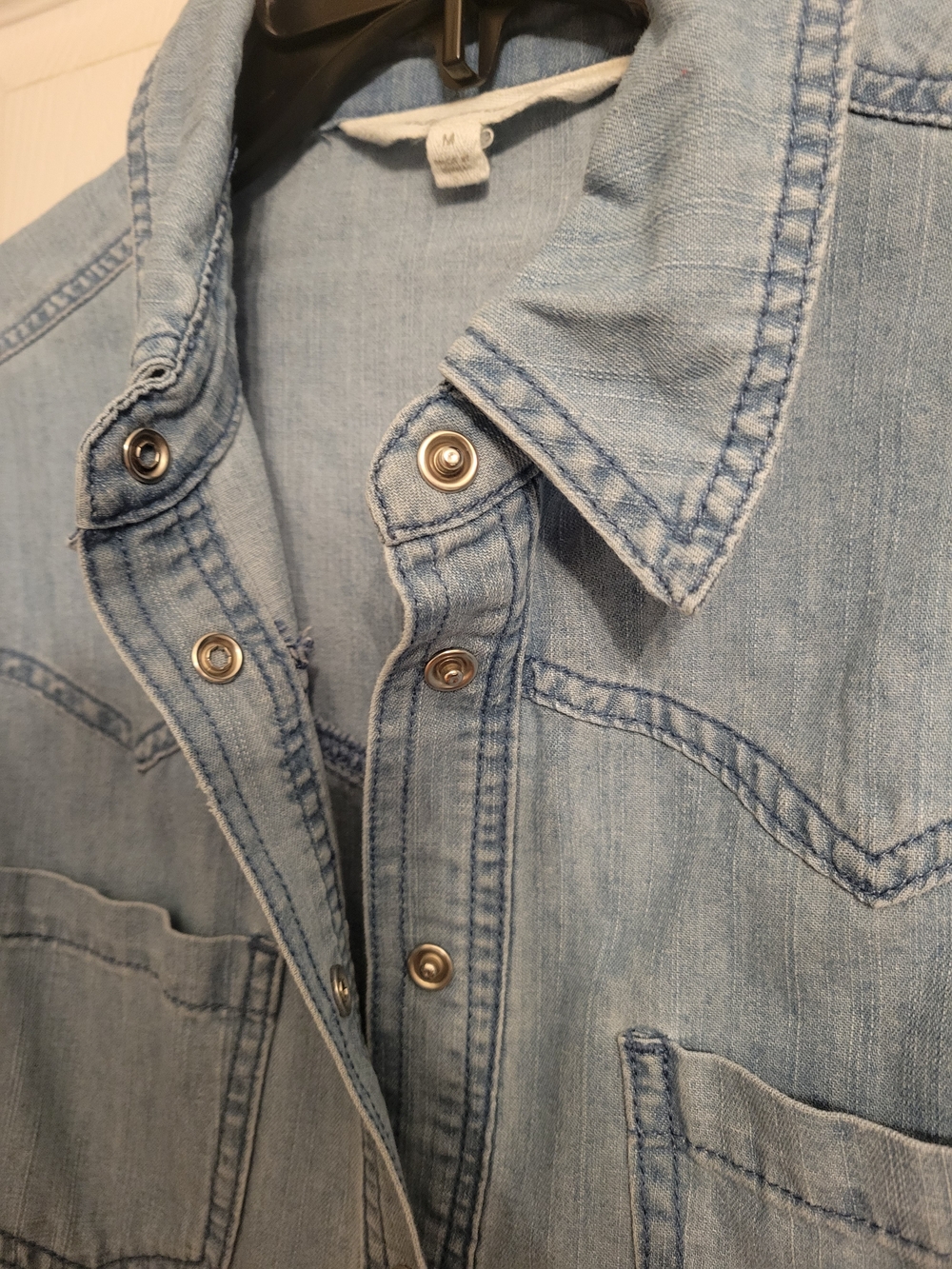 Indigo Thread Co. Light Chambray Snap Button-up Shirt - Picture 3 of 8